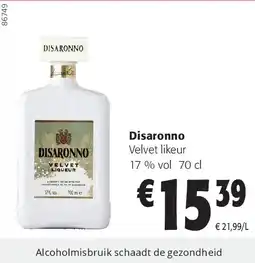 Colruyt Disaronno Velvet likeur aanbieding