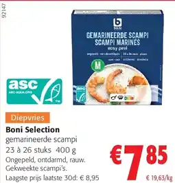 Colruyt Boni Selection gemarineerde scampi aanbieding