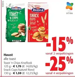 Colruyt Haust Toast ān Chips Knoflook 125 g aanbieding