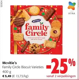 Colruyt Mcvitieās Family Circle Biscuit Varieties 400 g aanbieding