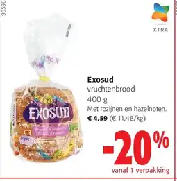 Colruyt Exosud vruchtenbrood 400 g aanbieding