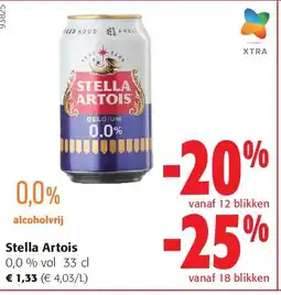 Colruyt tella Artois 0,0 % vol 33 cl aanbieding