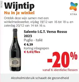 Colruyt Salento I.G.T. Verso Rosso 2023 aanbieding
