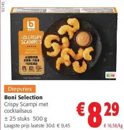 Colruyt Boni Selection Crispy Scampi met cocktailsaus aanbieding