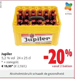 Colruyt Jupiler 5,2 % vol 24 x 25 cl aanbieding
