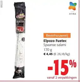 Colruyt Elpozo Fuetec Spaanse salami 170 g aanbieding