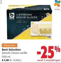 Colruyt Boni Selection ijstronk Citroen-vanille 500 ml aanbieding