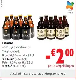 Colruyt Ename Blond 6,5 % vol 6 x 33 cl aanbieding