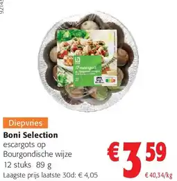 Colruyt Boni Selection escargo aanbieding
