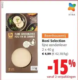Colruyt Boni Selection fijne eendenlever 2 x 40 g aanbieding