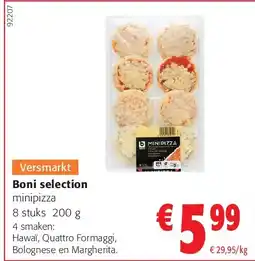 Colruyt Boni selection minipizza 8 stuks 200 g aanbieding