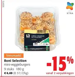 Colruyt Boni Selection mini-veggieburgers 9 stuks 180 g aanbieding