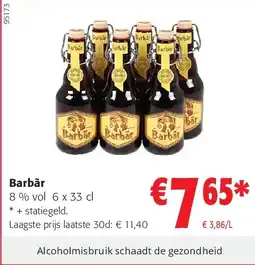 Colruyt Barbãr 8 % vol 6 x 33 cl aanbieding