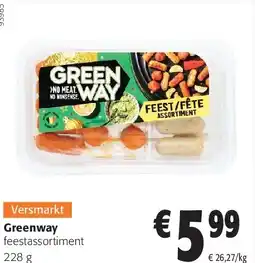 Colruyt Greenway feestassortiment 228 g aanbieding