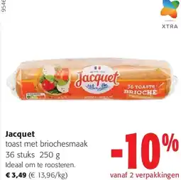 Colruyt Jacquet toast met briochesmaak aanbieding