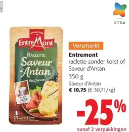 Colruyt Entremont raclette zonder korst aanbieding
