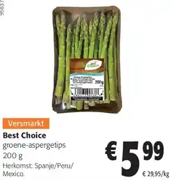 Colruyt Best Choice groene-aspergetips 200 aanbieding