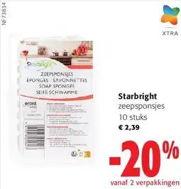 Colruyt Starbright zeepsponsjes 10 stuk aanbieding
