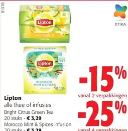 Colruyt Bright Citrus Green Tea 20 stuks aanbieding