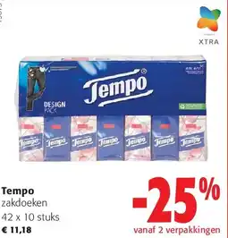 Colruyt Tempo zakdoeken 42 x 10 stuks aanbieding