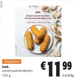 Colruyt Just. oesterzwamkroketten 320 g aanbieding