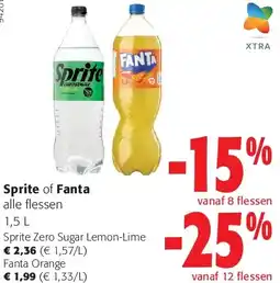 Colruyt Sprite Zero Sugar Lemon-Lime aanbieding