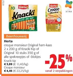 Colruyt Herta Knacki kip aanbieding