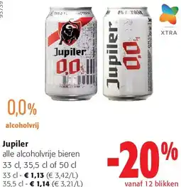 Colruyt Jupiler alle alcoholvrije bieren aanbieding