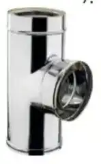 Multi bazar T-stuk dubbelwandig D80 aanbieding