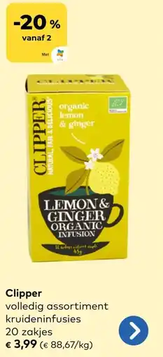 Bio Planet Clipper volledig assortiment kruideninfusies aanbieding