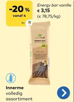 Bio Planet Innerme Energy bar vanille aanbieding