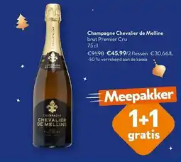 OKay Champagne Chevalier de Melline brut Premier Cru 75 cl aanbieding