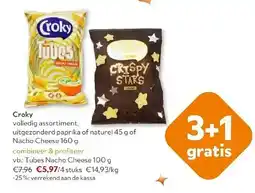 OKay Croky Tubes Nacho Cheese 100 g aanbieding