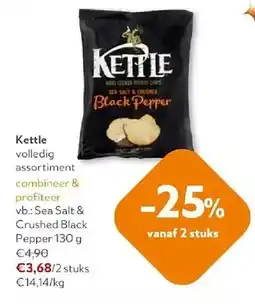 OKay Kettle Sea Salt & Crushed Black Pepper 130 g aanbieding