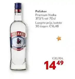 OKay Poliakov Premium Vodka 37,5% vol 70 cl aanbieding