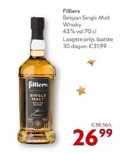 OKay Filliers Belgian Single Malt Whisky 43% vol 70 cl aanbieding