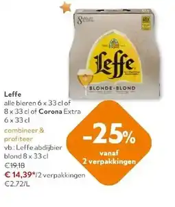OKay Leffe abdijbier blond 8 x 33 cl aanbieding