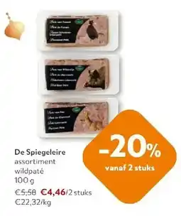 OKay De Spiegeleire assortiment wildpaté 100 g aanbieding