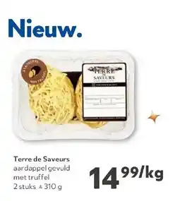 OKay Terre de Saveurs aardappel gevuld met truffel 2 stuks ± 310 g aanbieding