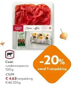 OKay Coati rundercarpaccio 100 g aanbieding