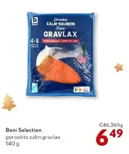 OKay Boni Selection gerookte zalm gravlax 140 g aanbieding