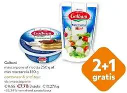 OKay Galbani mascarpone of ricotta 250 g aanbieding