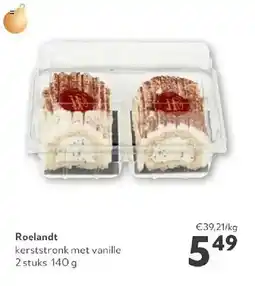 OKay Roelandt kerststronk met vanille 2 stuks 140 g aanbieding