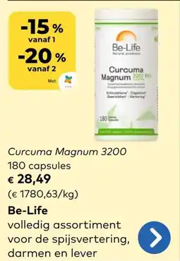 Bio Planet Be-Life Curcuma Magnum 3200 aanbieding