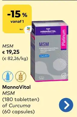 Bio Planet Manna Vital MSM aanbieding