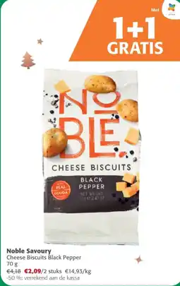 Comarkt Noble Savoury Cheese Biscuits Black Pepper aanbieding