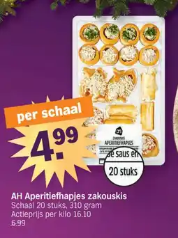 Albert Heijn AH Aperitiefhapjes zakouskis aanbieding