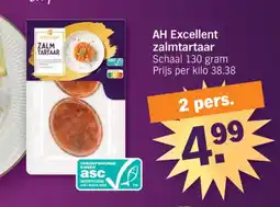 Albert Heijn AH Excellent zalmtartaar aanbieding