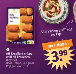 Albert Heijn AH Excellent crispy chili oil-kroketjes Diepvries aanbieding