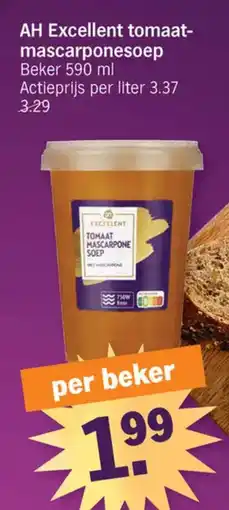Albert Heijn AH Excellent tomaat mascarponesoep aanbieding